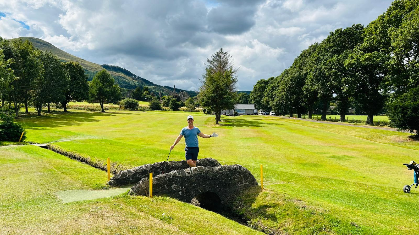 Scenic view of Hole 9 and 18 at Falkland Golf Club